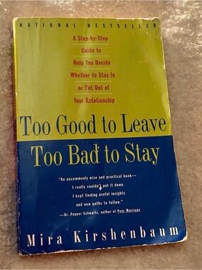 NATIONAL BESTSELLER Book TOO GOOD TO LEAVE TOO BAD TO STAY Mira Kirschenbaum